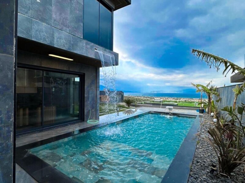 Luxurious Modern Villa in Kuşadası, Turkey – Stunning Aegean Sea Views and Premium Amenities